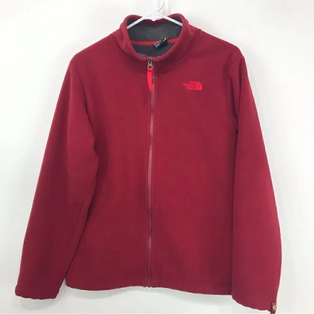The North Face Red Full Zip Fleece Jacket